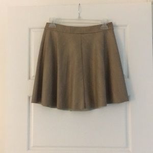 Tan Faux Leather Skirt